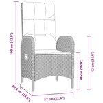 vidaXL Ensemble de jardin de 5 pièces en poly rattan noir de