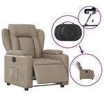 vidaXL Fauteuil inclinable électrique Cappuccino Similicuir