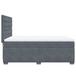 vidaXL Sommier à lattes de lit et matelas Gris foncé 160x200cm Velours