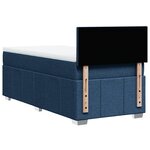 vidaXL Sommier à lattes de lit avec matelas Bleu 80x200 cm Tissu