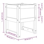 vidaXL Jardinières 2 Pièces Blanc 40x40x52 5 cm Bois massif de pin
