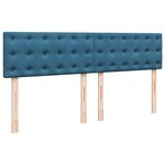 VidaXL Cadre de lit ottoman avec matelas bleu foncé 160x200 cm velours