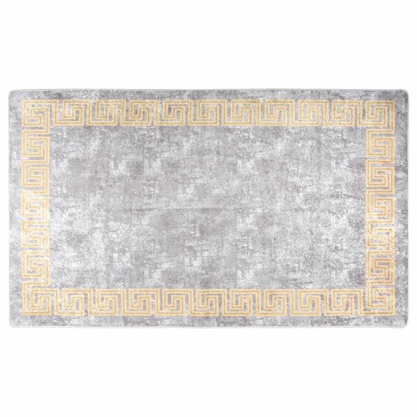 vidaXL Tapis lavable antidérapant 120x180 cm gris