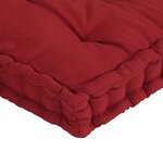 vidaXL Coussins de plancher de palette 7 Pièces Rouge bordeaux Coton