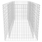 vidaXL Lit surélevé à gabion Acier 180 x 90 x 100 cm Argenté