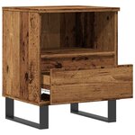 vidaXL Tables de chevet 2 Pièces vieux bois 40x35x50 cm bois d’ingénierie