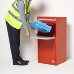 Boîte à colis Extra Large Rouge 2 portes Acier galvanisé SMART PARCEL BOX®