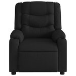 vidaXL Fauteuil inclinable de massage noir tissu