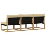 vidaXL Sofa de milieu extérieur Bois d'acacia massif et Textilène