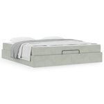 vidaXL Cadre de lit Gris clair 180 x 200 cm Velours