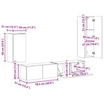 vidaXL Ensemble meuble TV 4 Pièces Blanc brillant Bois d'ingénierie