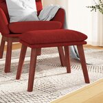 vidaXL Repose-pied Rouge 45x29 5x35 cm Tissu