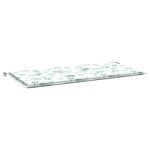 vidaXL Coussin de banc de jardin motif de feuilles 100x50x3 cm