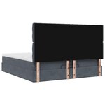 vidaXL Cadre de lit ottoman avec matelas gris foncé 200x200 cm velours