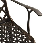 vidaXL Chaises de jardin 4 Pièces Aluminium coulé Bronze