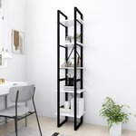 vidaXL Bibliothèque à 5 niveaux Blanc 40x30x175 cm Bois ingénierie