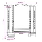 vidaXL Pergola de jardin avec banc et jardinières Bois de pin imprégné