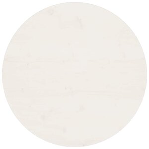 vidaXL Dessus de table Blanc Ø70x2 5 cm Bois de pin massif