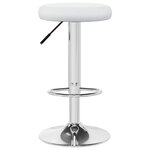 vidaXL Tabourets de bar lot de 2 Blanc Similicuir