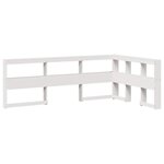 vidaXL Lit bibliothèque sans matelas blanc 120x200 cm bois pin massif