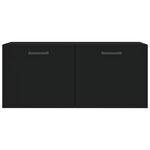 vidaXL Armoire murale noir 80x36 5x35 cm bois d'ingénierie