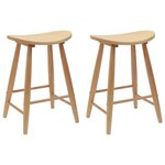 vidaXL Chaises de salle à manger 2 Pièces Naturel 46 x 37 x 63 cm