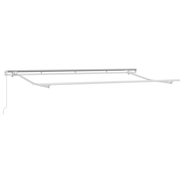vidaXL Cadre d'auvent Blanc 4 x 2 m métal