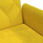 vidaXL Canapé-lit avec accoudoirs jaune velours