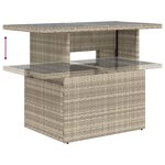 vidaXL Salon de jardin 9 Pièces avec coussins gris clair résine tressée