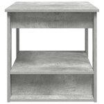 vidaXL Table basse Gris béton 72 x 50 x 50 cm Bois d'ingénierie