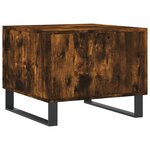 vidaXL Tables basses 2 Pièces chêne fumé 50x50x40 cm bois d'ingénierie