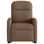 vidaXL Fauteuil inclinable Marron Tissu