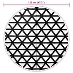 vidaXL Tapis d'extérieur ARAKIL noir Ø120 cm PP