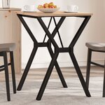 vidaXL Pieds de table à manger cadre en Y 60x50x73 cm fonte