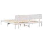 vidaXL Cadre de lit Blanc 180 x 200 cm Bois massif en pin