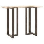 vidaXL Pieds de table de bar en forme de T  2 pièces  noir  60 x 35 x (110-111) cm  acier