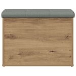 vidaXL Banc de rangement chêne artisanal 62x42x45 cm bois d'ingénierie