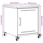 vidaXL Tables de chevet 2 Pièces noir 36x39x43 5 cm acier