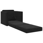 vidaXL Sofa Lit 2-en-1 Noir 74x77x81 cm Velours