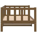 vidaXL Lit de jour sans matelas marron miel bois pin massif 90x200 cm