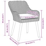vidaXL Ensemble de salle à manger pour jardin 5 Pièces Gris polyrotin