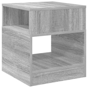 vidaXL Table d'appoint Gris Sonoma 40 5 x 40 x 45 cm Bois d'ingénierie
