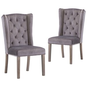vidaXL Chaises à manger lot de 2 gris velours
