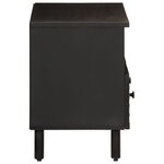 vidaXL Meuble TV noir 70x33x46 cm bois massif de manguier