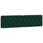 vidaXL Coussin de tête de lit vert foncé 200 cm velours