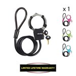 Antivol à Clé avec Menotte 8275EURDPRO - 1 m - Idéal pour trottinettes - Noir