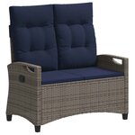vidaXL Banc de jardin avec oreiller 105 x 60 x 112 cm acier