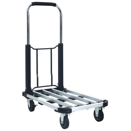 vidaXL Chariot de transport pliable 150 kg Aluminium Argenté