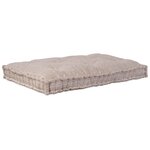 vidaXL Coussin de canapé sur palette Marron clair tissu