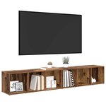 vidaXL Ensemble meuble TV 2 Pièces Bois Ancien 37 x 35 x 107cm